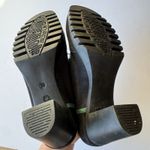 Arche Black Nubuck Suede Lace Up Heels Green Trim Woman's Sz 39 Bootie Lug Sole Photo 1