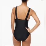 J.Crew Black V-neck ruched one-piece swimsuit Size XXS Photo 2