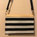 Stella & Dot Canvas Leather Clutch Crossbody Bag Photo 4