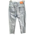 Princess Polly Attica Jeans 8 Light Wash Button Fly Raw Hem Distressed Grunge Photo 5