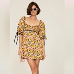 For Love & Lemons Sylvia Puff Sleeve Mini Dress Size S flower print multicolor Photo 12