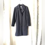 J. Jill Single Breasted Wool Blend Tweed Coat women size S button up Blue Photo 2