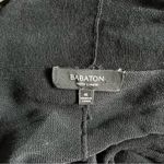 Babaton  Cardigan Size Medium Black Linen Blend Lightweight Open Front Minimalist Photo 6