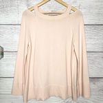 Loft  Blush Pink Cold Shoulder Sweater Top Size Medium Photo 1