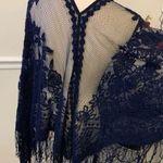 Unbranded Floral Lace Shawl with Fringe One Size Size undefined Photo 2