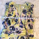 Eliza J Yellow Floral Chiffon Maxi Dress Sleeveless High Low V-Neck Size 4 New Photo 11