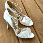 Badgley Mischka Beautiful embellished satin/ bead dressy sandals 💖💖💖 Photo 0