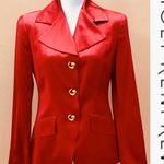 🆕 Red Satin Blazer by Holt Renfrew🔥 Size 6 Photo 6