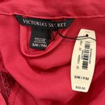 Victoria's Secret NWT Victoria’s Secret Size S M Red Satin Lace Shoulder Short Robe Sexy Lingerie Photo 2