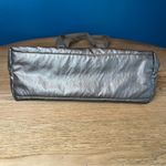 Kipling  Doris Croc Embossed Handbag Purse Tote Metallic Silver Gray Photo 3