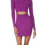 Aritzia Wilfred Free Cut Out Knit Ling Sleeve Mini Dress Bodycon Purple Size XS Photo 13