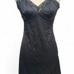 Vanity Fair Vtg Vanity Fair Black Lace Trim Slip Dress size 34 | goth witchy romantic Photo 0