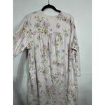 Earth Angels Vintage Satin Floral Snap Front Long Sleeve Night Gown Size XL Photo 7
