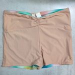 NWT Citrus Tie Dye Blue Pink Yellow Peach Ruched Waistband Swim Boy Shorts Large Photo 3