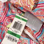 Charter Club  Women's Red Colorful "Ceylon " Paisley Print Blazer Jacket Size L Photo 5