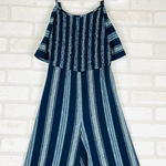 No Boundaries Super Cute Boho Hippie Romper Pantsuit, Shades of‎ Blue, Travel, Summer Size 7-9 Photo 0