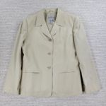 Eddie Bauer VTG AKA Silk Blend Jacket Womens 10 Cream Tan Lined Preppy Academia Photo 13