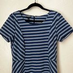 Talbots  stripe short sleeve fit and flare dress▪️size M Photo 2