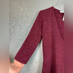 Christine Alcalay Wrap Sweater Dress in Wine Burgundy Size Small Red Photo 11
