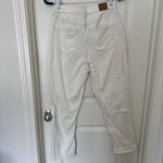 American Eagle  Outfitters Cream Distressed Ankle Jeans Photo 1