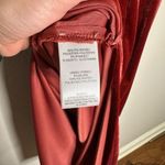 Taylor Stretch Velvet Maxi Dress Size 6 Paprika Slip Dress Draped Neck New Red Photo 9