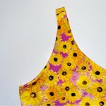 ZARA NWT Yellow & Pink Sunflower Print One Shoulder Cropped Top Photo 2