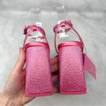 Barbie NWT x Forever 21 Rhinestone Bling Strappy Platform Sandal Heels Pink 6 Photo 7