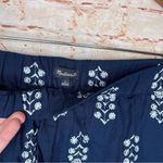 Madewell  | Navy & White Floral Stamped Shorts with Pockets Photo 2