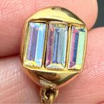 Swavorski Vintage SWAROVSKI Swan Signed Gold-tone Aurora Borealis AB Crystal Drop Earrings Photo 10