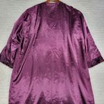 Jaclyn Smith VTG Burnout Velvet Kimono Womens L Purple Floral Lounge Long Robe Photo 9