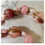 Pink art glass wedding cake vintage necklace Photo 10