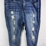 Buckle Black Ankle Skinny Jeans Distressed Ripped Medium Wash Size 33 Blue Photo 0