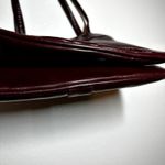 Vintage Shoulder Bag Purse Swivel Mirror Faux Patent Leather Red 12"x10"x3.5" Photo 3