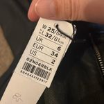 Topshop NWT  Black Coated Straight Leg Raw Hem Jeans W25 Moto Y2K 90’s Photo 10