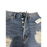 PacSun Denim Shorts Ultra High Rise Vintage Style Button Fly Tattered Distressed Photo 3