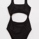 Aerie XXL Black One Piece Cut Out Bathing Suit Photo 2