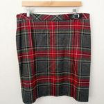 Pendleton | Vintage Red Gray Yellow Tartan Plaid Pencil Straight Skirt | Size 16 Photo 0