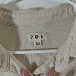 POL  Ivory Distressed Denim Jacket Sz M Photo 2