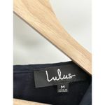 Lulus Blue Printed Long Sleeve Bell Cuff Mini Dress Women's Size Medium M Photo 4