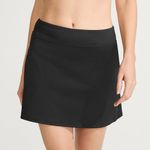 Lands' End  Women Black Elastic Waistband Built In Shorts‎ Swim Skirt Size 14 Photo 0