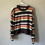 Madewell 🛍️ Striped Payton Pullover Coziest Yarn Sweater Heather Sunset Size S Photo 1