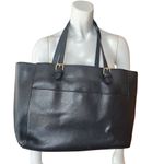Anne Klein Black Faux Leather Tote Bag Photo 1