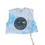 Pink Floyd Dark Side of the Moon Tie Dye Crop Top Raw Hem Size Large - GUC Photo 4
