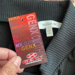 Genx Clothing Women’s Long Sleeve V Neck Rib Knitted Black Crop Top Size Small Photo 9