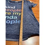 Maurice's Women's Blue Graphic T-Shirt Kind People Quote Casual Short Sleeve L Photo 5