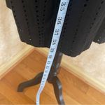 Ellen Tracy  Eyelet Sheath Mini Midi Dress Black sleeveless cotton Sz 12 Photo 5