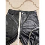 Garage  faux leather high waisted straight leg pants, size medium Photo 4