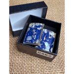 Vintage Blue & Silver Mother Of Pearl Inlay Clip Photo 2