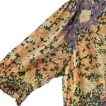 Rails  Roma Gardenia Floral Puff Sleeve Yellow Green Dress size XL V-neck Mini Photo 5