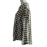 cj banks  womens quarter button multi plaid flannel long sleeve shirt size 1X Photo 2